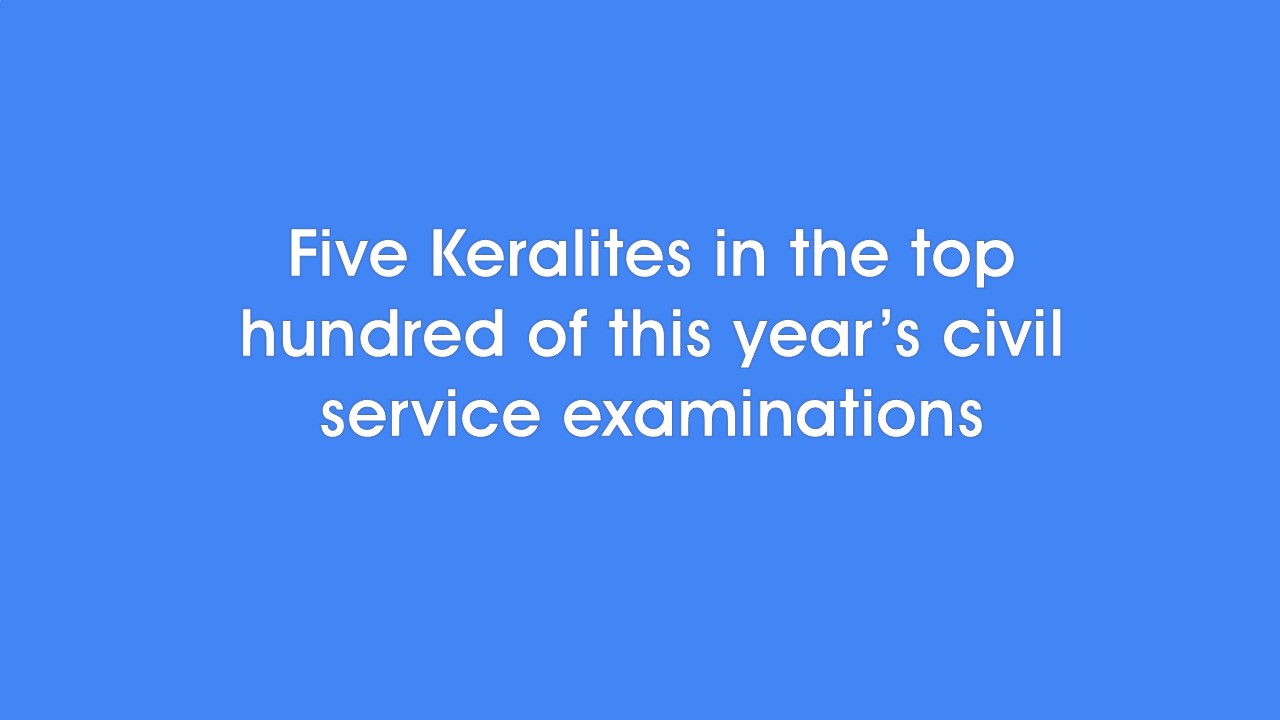 Five Keralites in the top hundred of this year’s civil service examinations — and all five women!: Shashi Tharoor – Congress MP