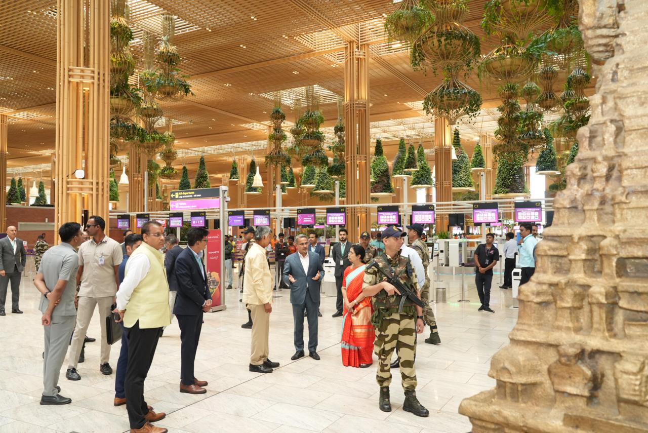 Terminal 2 of the Kempegowda  International Airport, developed with state-of-the-art amenities amidst a natural setting is truly impressive: N Chandrababu Naidu – AP, CM