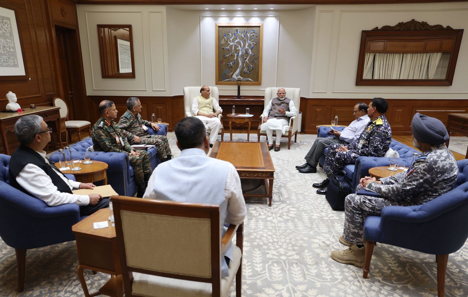 Prime Minister Narendra Modi chairs a high-level meeting
