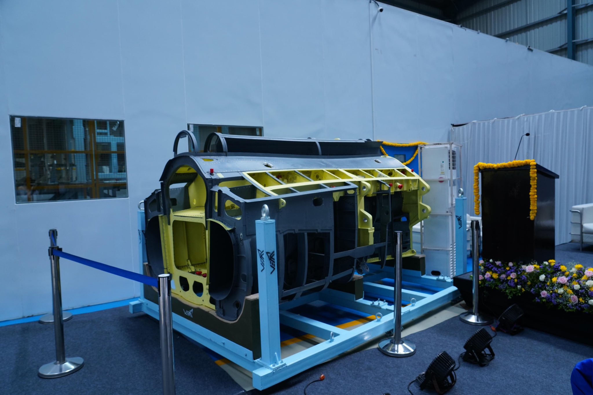 The 1st centre fuselage for Tejas Mk1A by a private firm was handed over to HAL: Spokesperson MoD