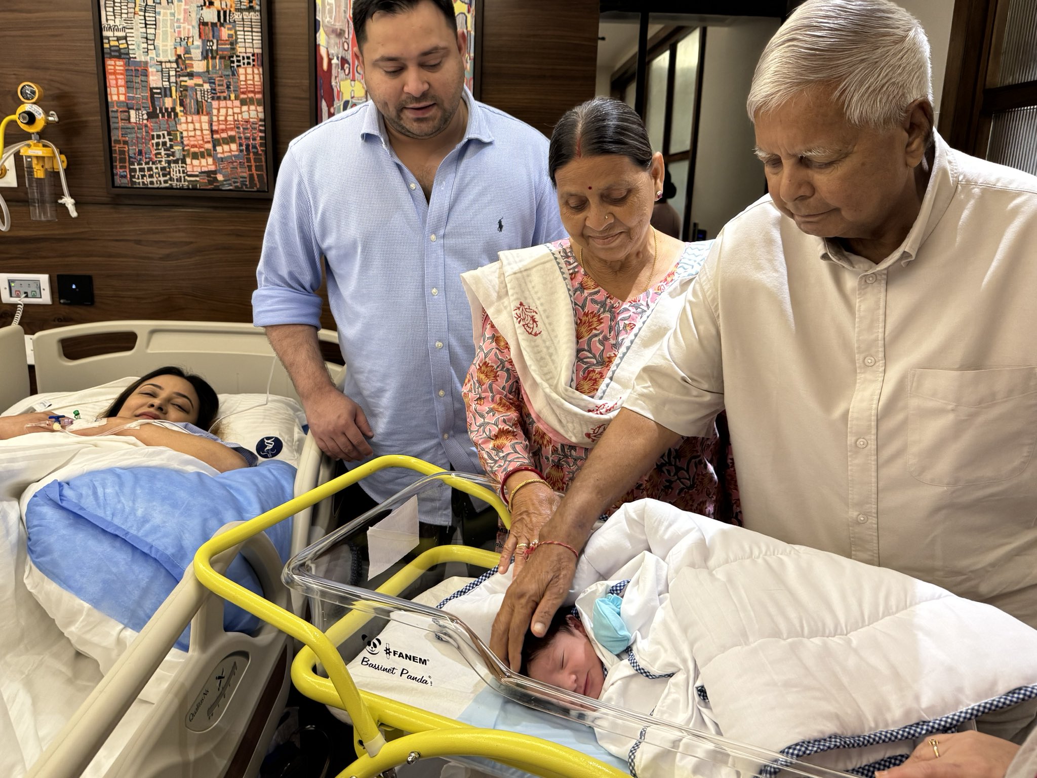 Proudly welcoming little grandson in our family! : Lalu Prasad Yadav