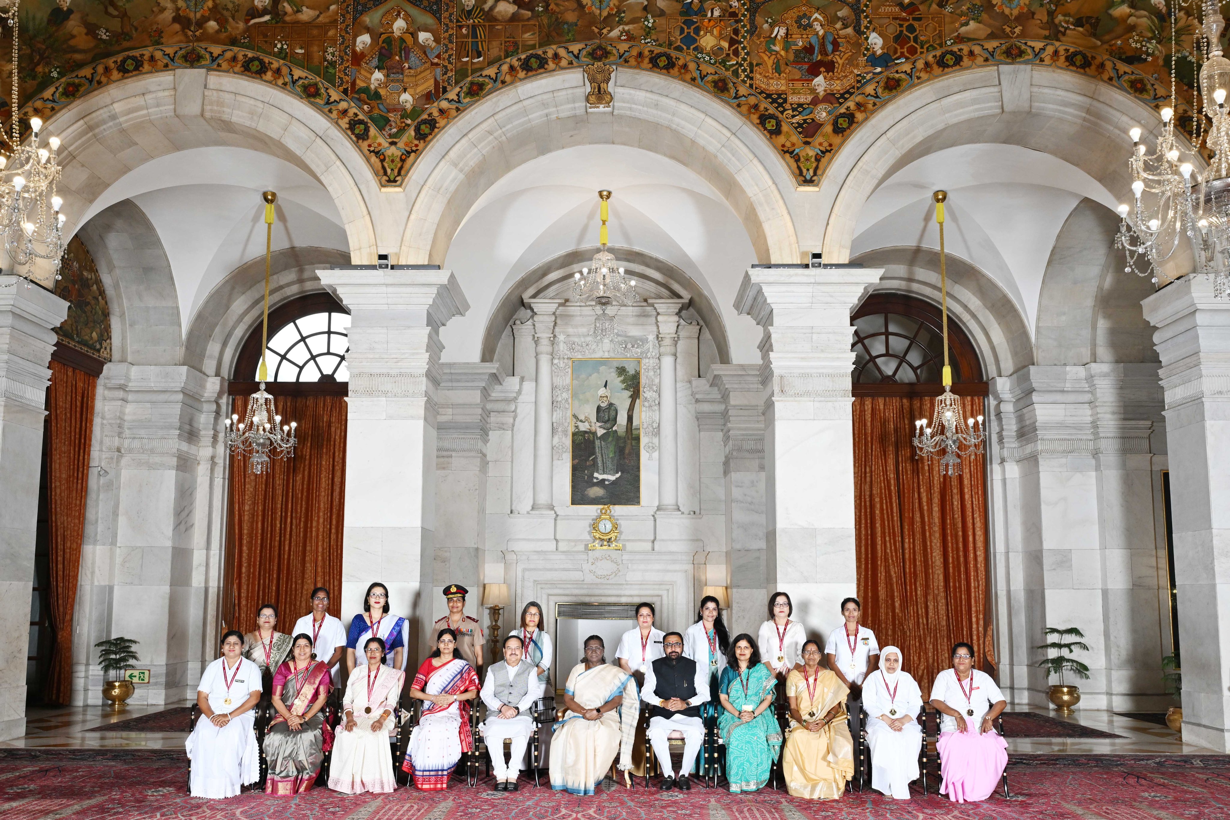 President Droupadi Murmu presents National Florence Nightingale Awards 2025 to Nurses at Rashtrapati Bhavan