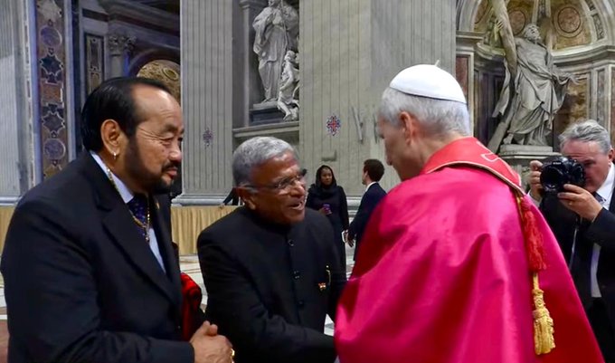 Attended the inaugural mass of His Holiness Pope Leo XIV : Harivansh, Deputy Chairman of Rajya Sabha
