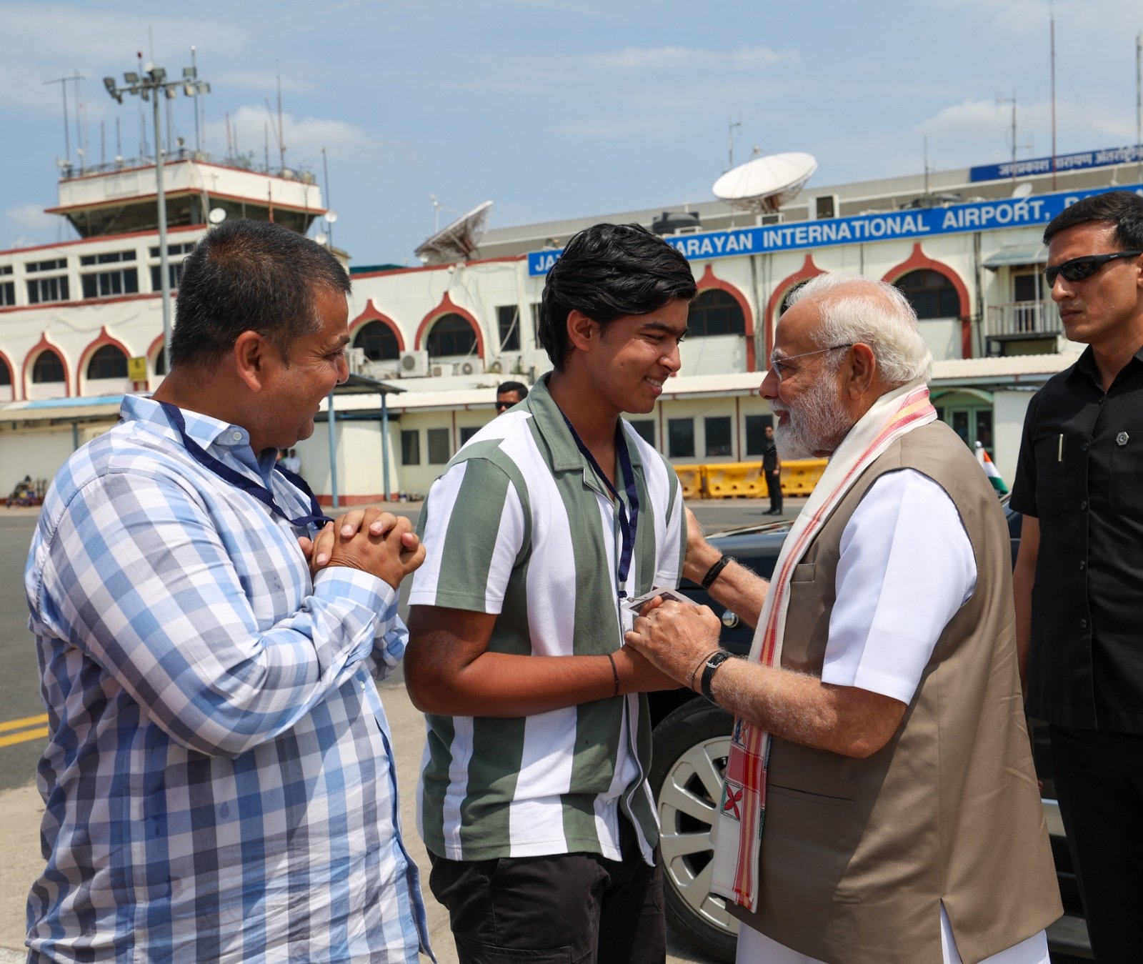 PM Narendra Modi meets the young cricketing sensation Vaibhav Suryavanshi and his family in Patna