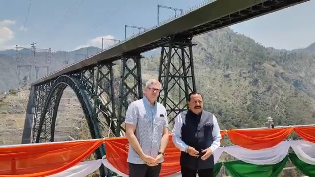 A pleasant stroll down the 359 meter high Chenab Bridge: Dr Jitendra Singh – Union Minister