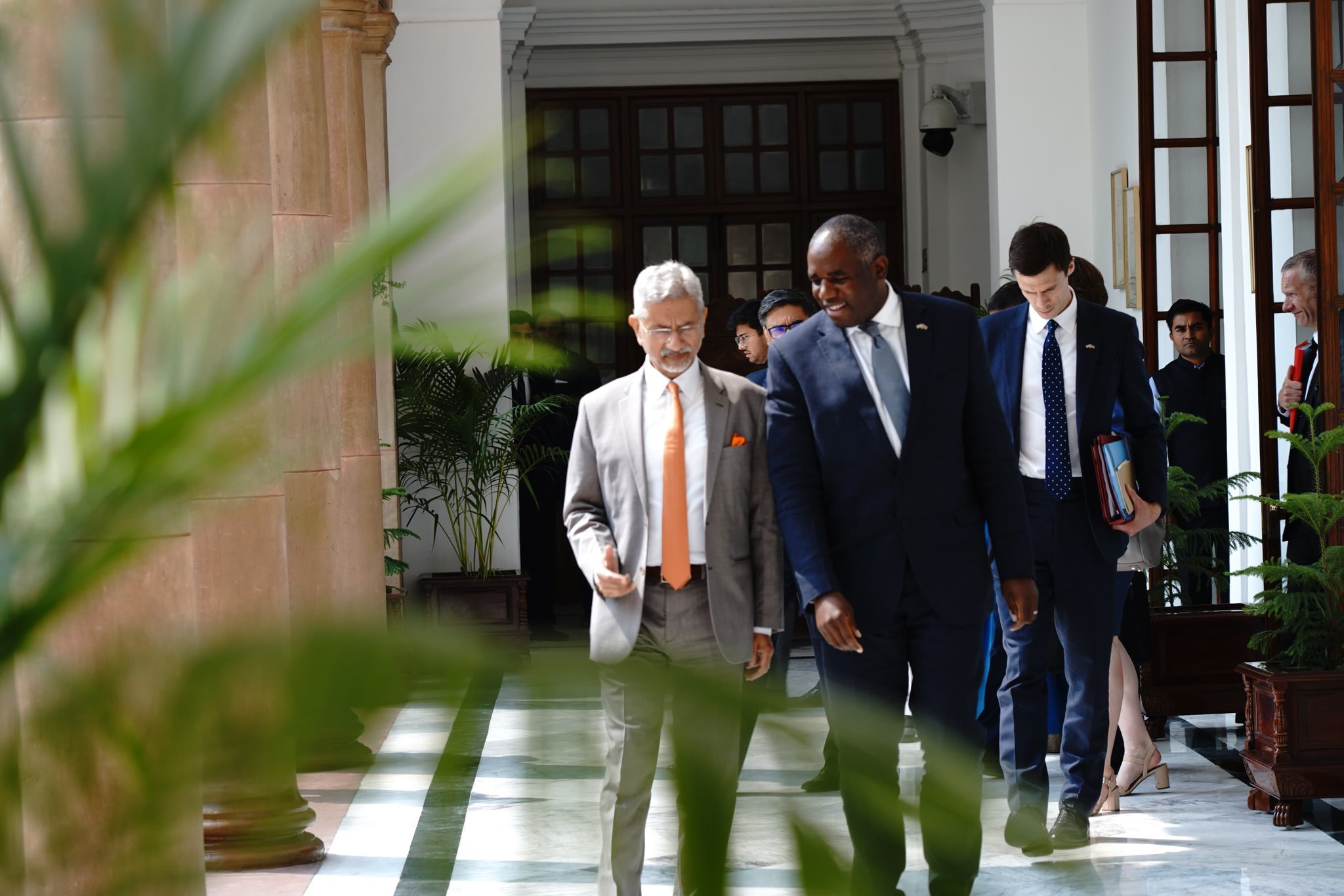 External Affairs Minister Dr S Jaishankar meets UK Foreign Secretary David Lammy in Delhi