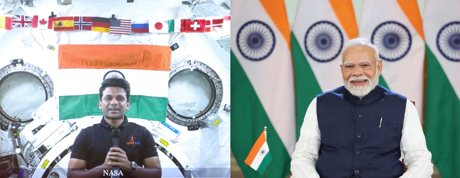 PM Narendra Modi interacted with Group Captain Shubhanshu Shukla, who is aboard the International Space Station