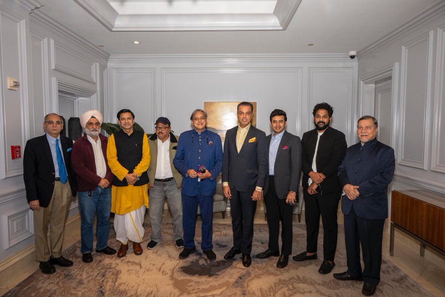Dr. Shashi Tharoor led all party delegation  arrives in Washington D.C.