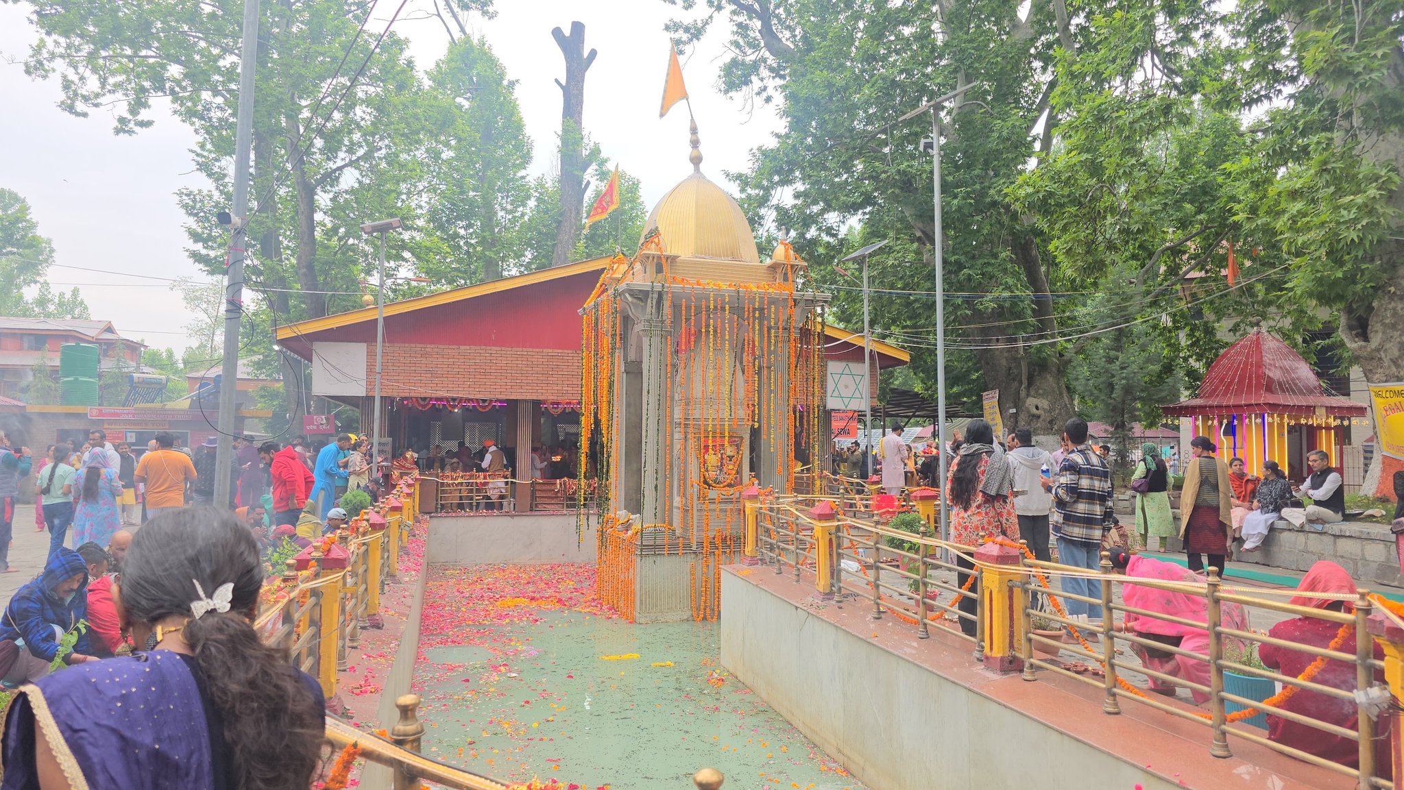 Thousands of devotees throng the sacred Mata Kheer Bhawani temple on the auspicious occasion of Jyeshta Ashtami