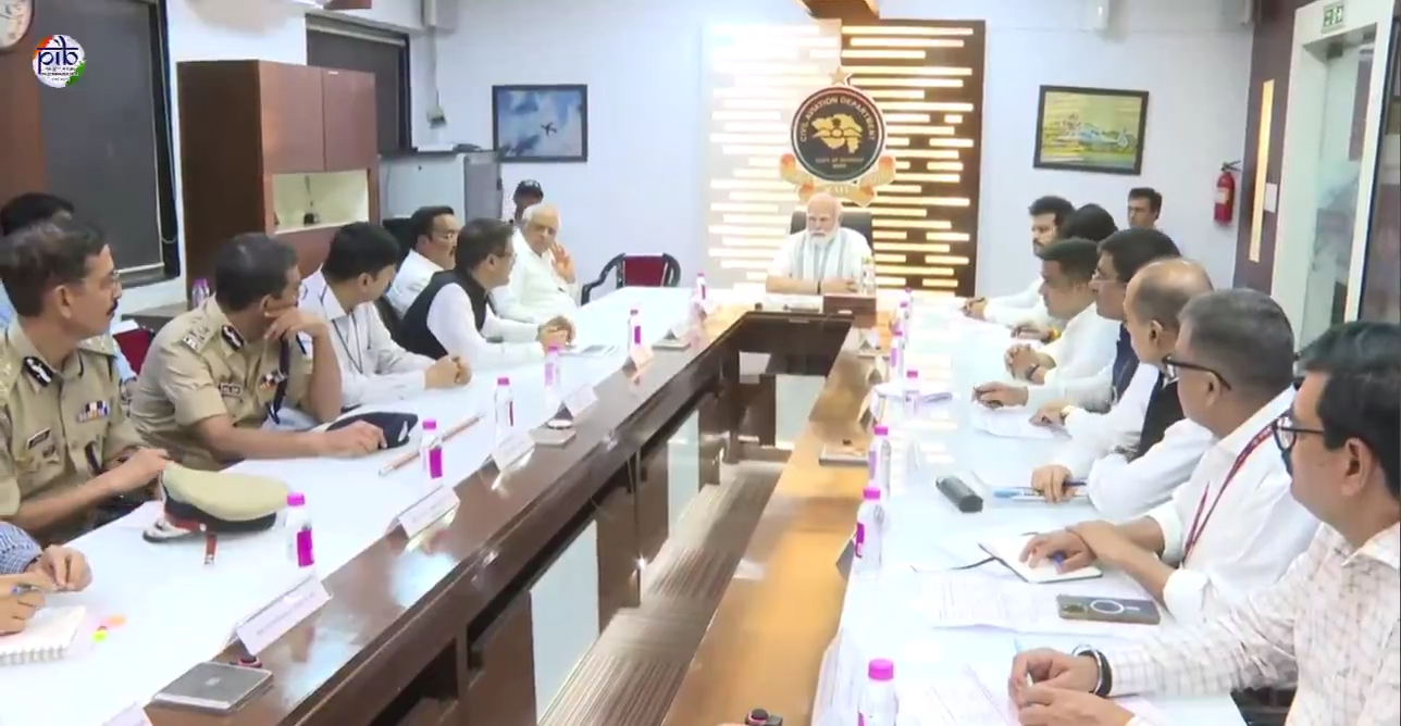Prime Minister Modi holds a review meeting with Ministers and senior officials in view of the AI171 plane crash