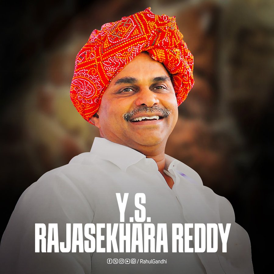 YSR a visionary leader who devoted his life to the welfare of the people of Andhra Pradesh : Rahul Gandhi – LoP