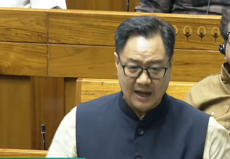 Opposition MPs threw papers at the Chair which is extremely reprehensible: Kiren Rijiju