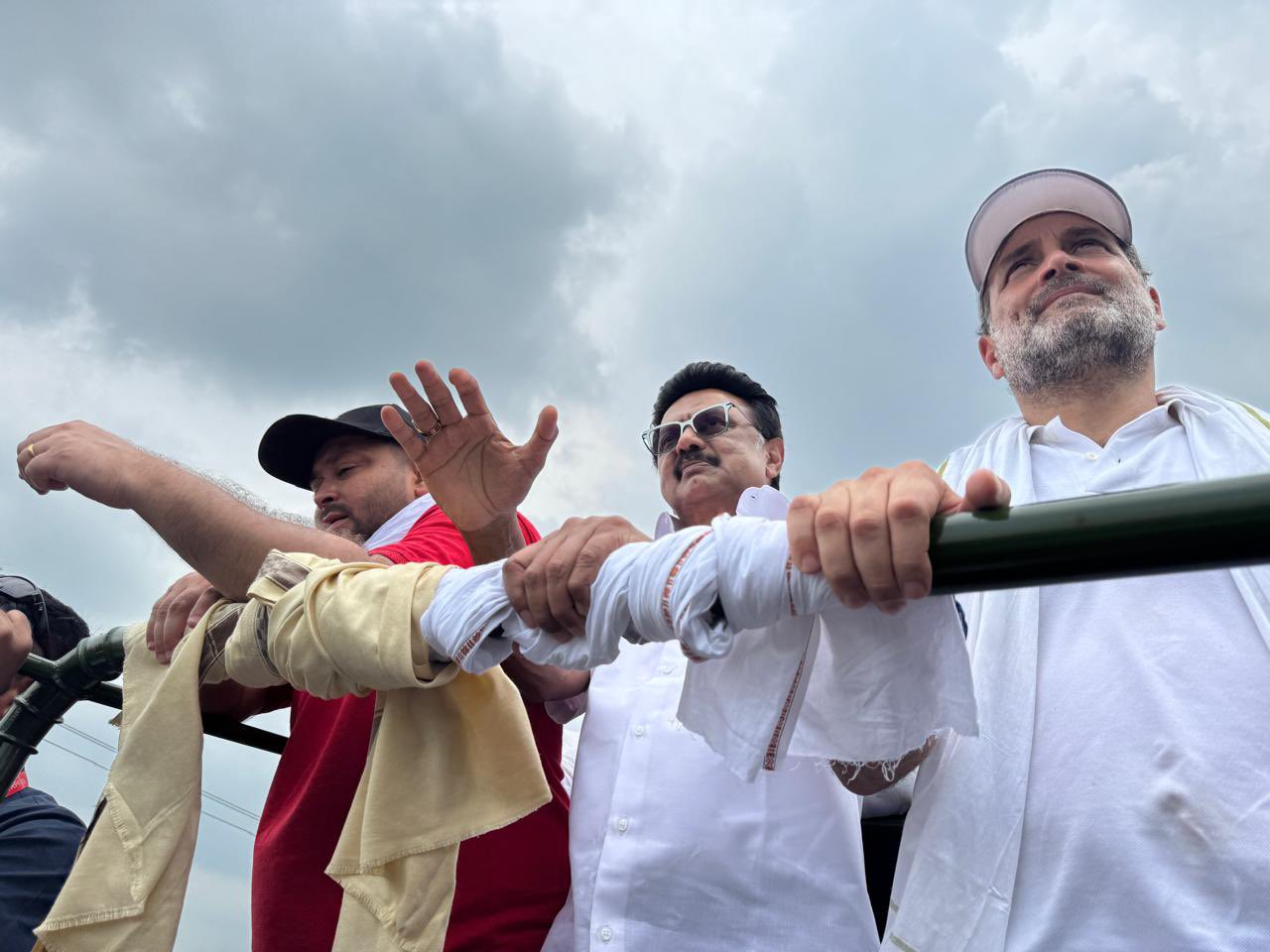 Tamil Nadu CM MK Stalin participated in the Vote Adhikar Yatra in Bihar today