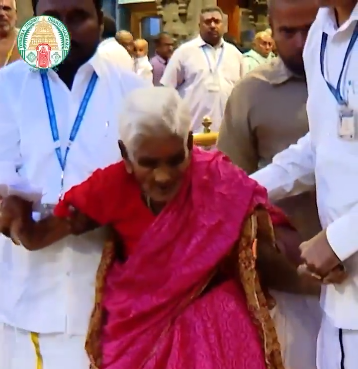 Today, we successfully arranged a special VIP break darshan for the 116-year-old elderly devotee Smt. Navaneethamma Garu: BR Naidu – TTD Chairman